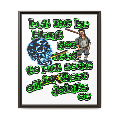 og - framed canvas art (white)