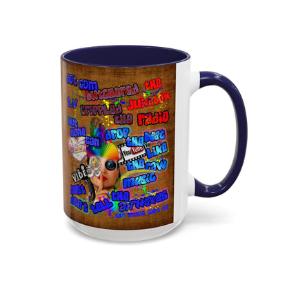 drop the beat - Accent Mug (brown papyrus)