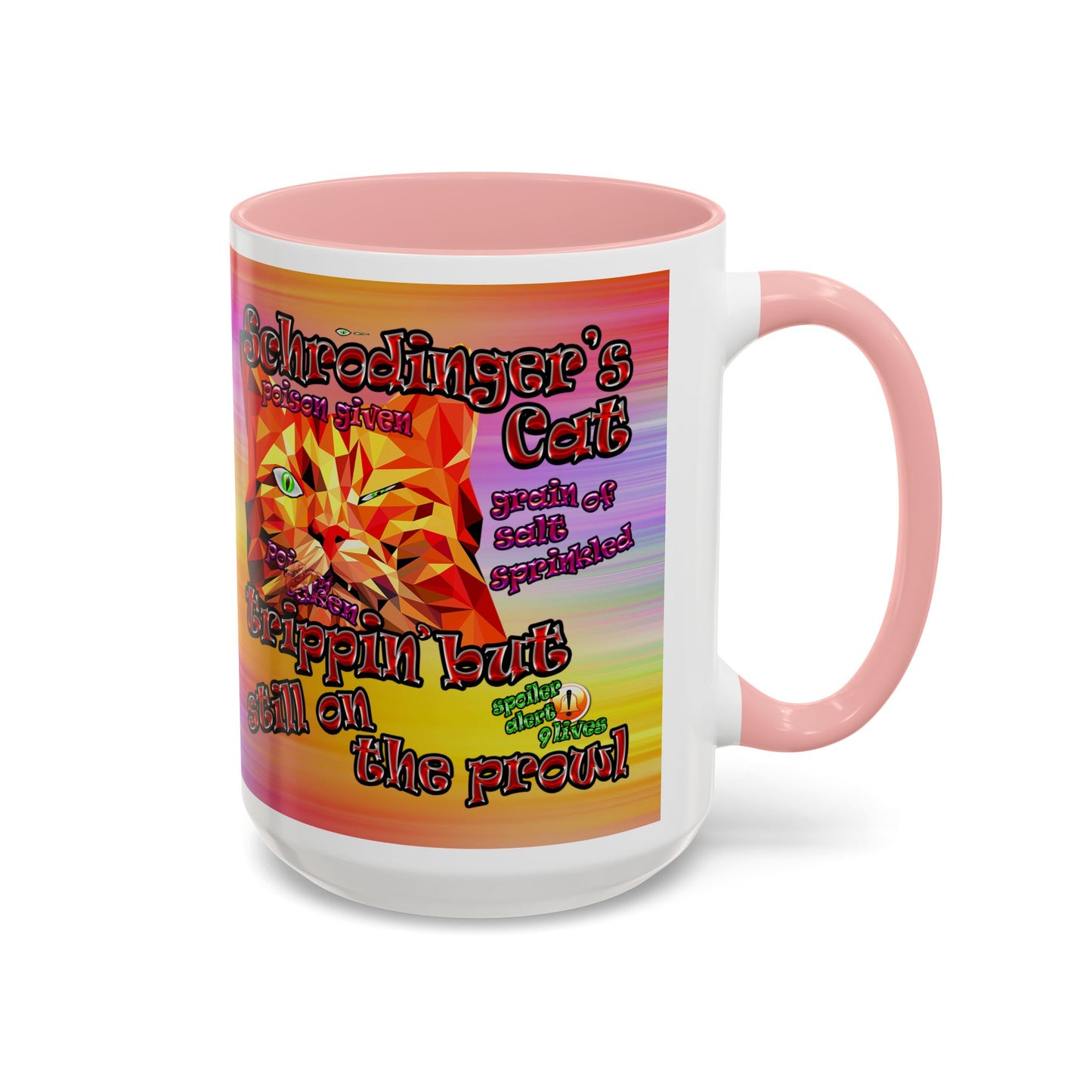 schrodinger's cat - Accent Mug (color blur)