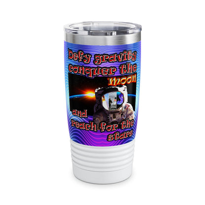 defy conquer reach - Ringneck Tumbler, 20oz (purple wave)