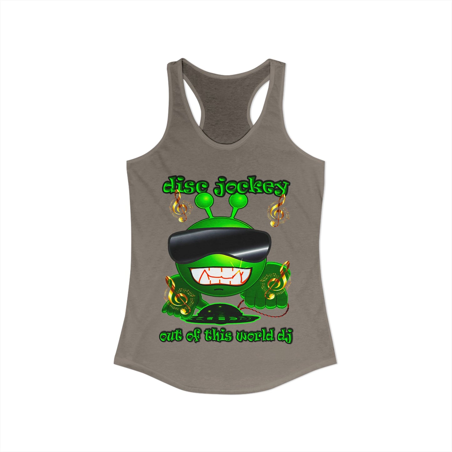 disc jockey - Women's Ideal Racerback Tank