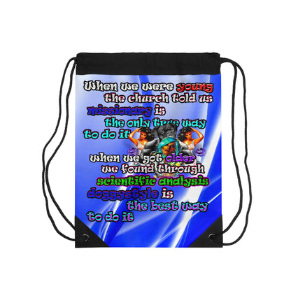 doggystyle - Drawstring Bag (blue-white wave)
