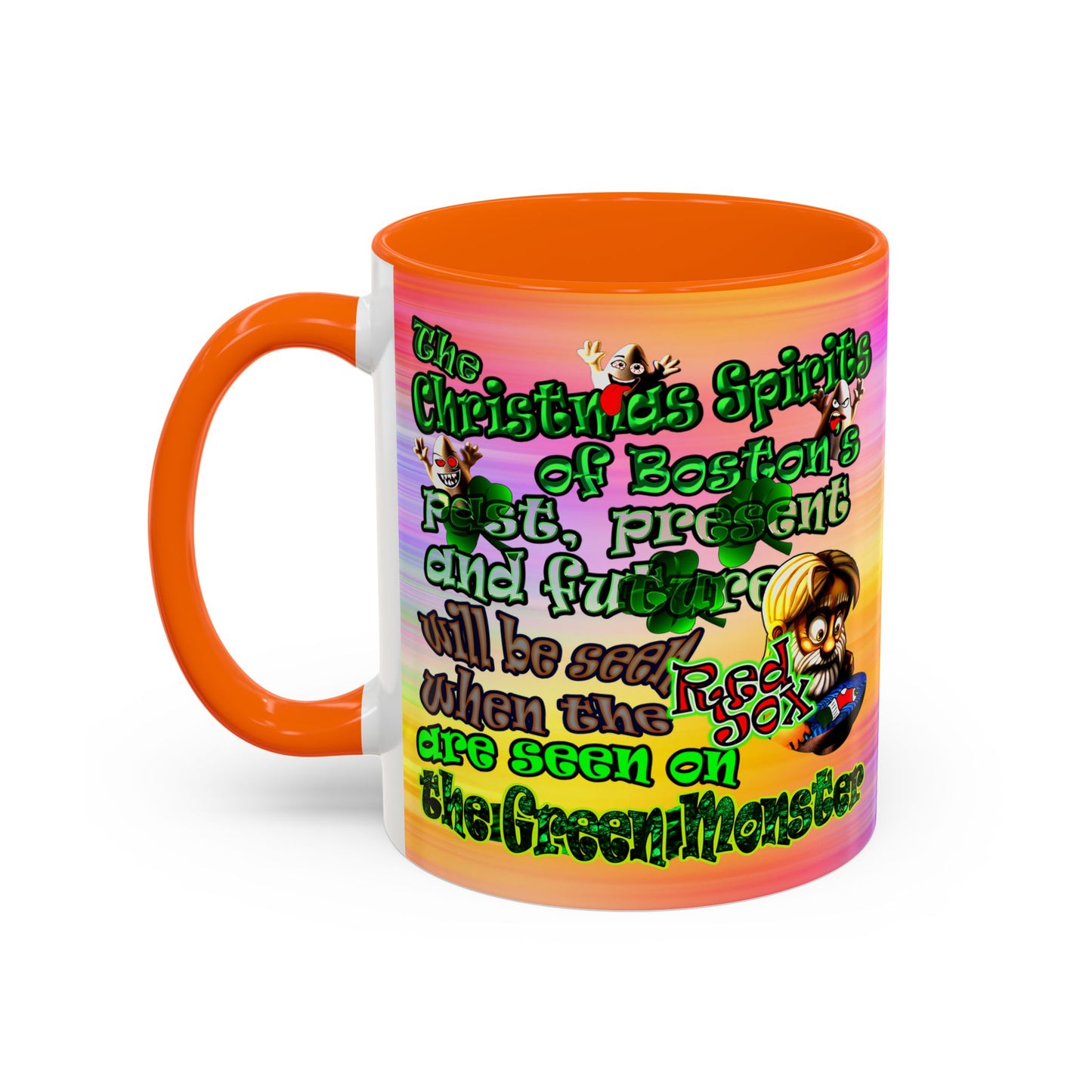 christmas spirits of boston - Accent Mug (color blur)