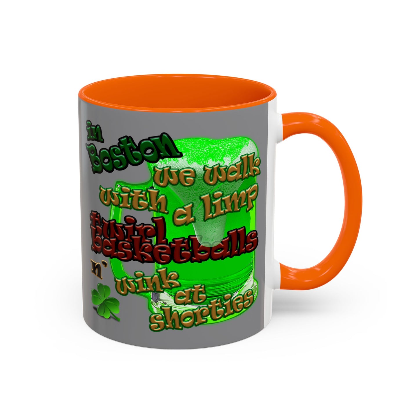 celtics logo - Accent Mug (grey)