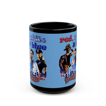 rw&b lives matter - Black Mug (light blue)