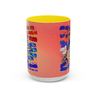 drop the beat - Accent Mug (yellow-orange wave)