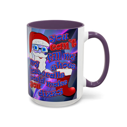santa's shoes - Accent Mug (grey-pink wave)