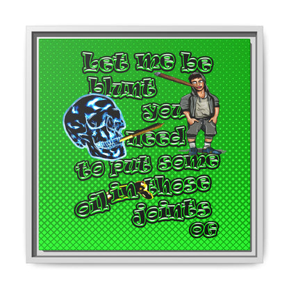 og - framed canvas art (logo green)