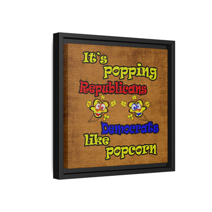 popping like popcorn - framed canvas art (brown papyrus)