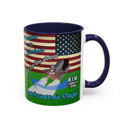shoot for the stars - Accent Mug (green turf)