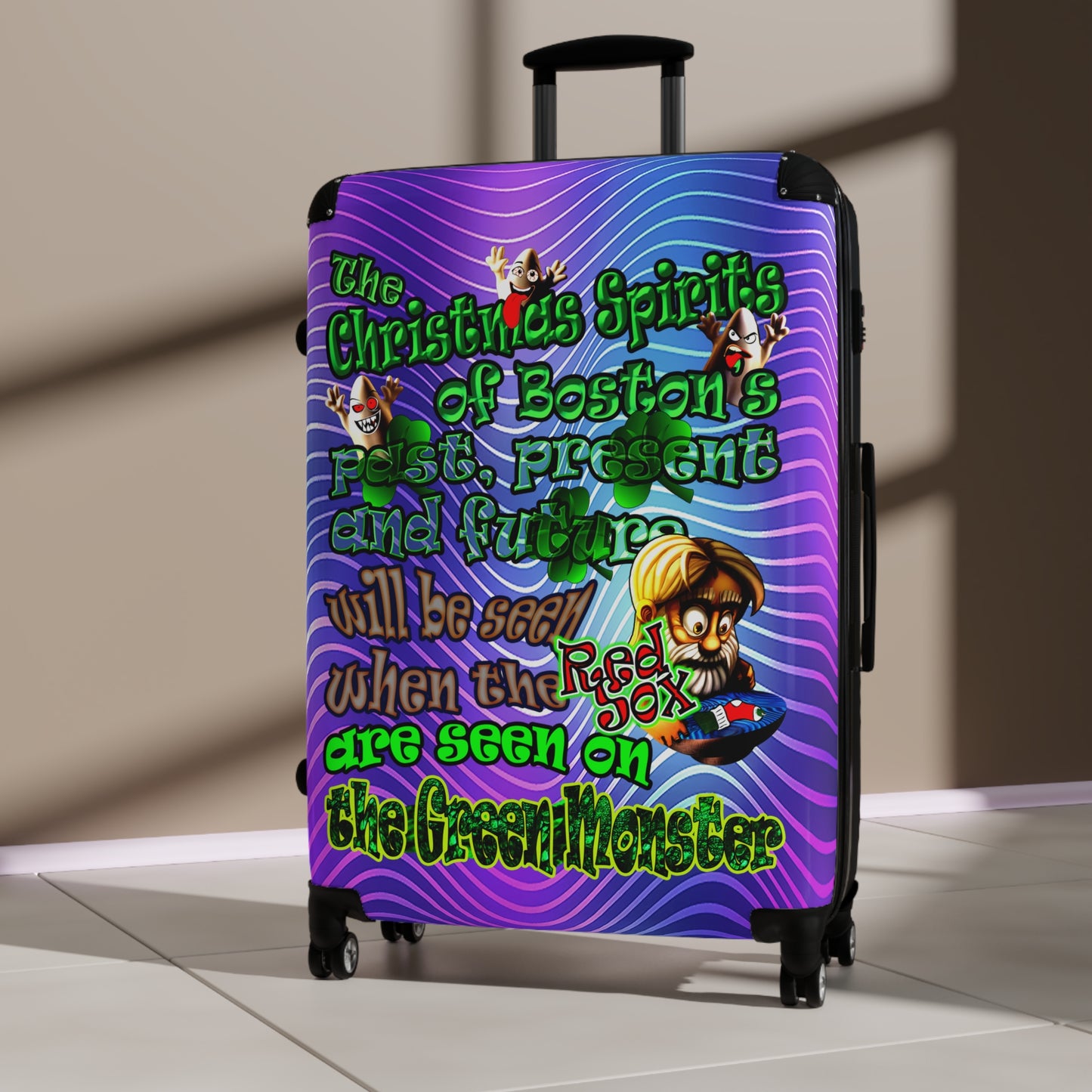 christmas spirits of boston - Suitcase (purple wave)