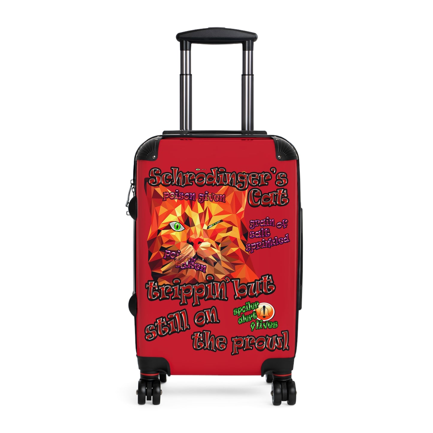 schrodinger's cat - Suitcase (dark red)