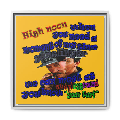 high noon - framed canvas art (yellow)