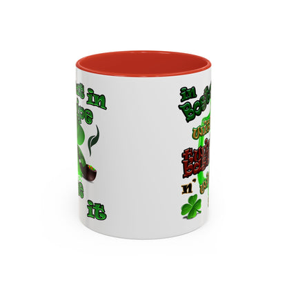 celtics logo - Accent Mug (white)
