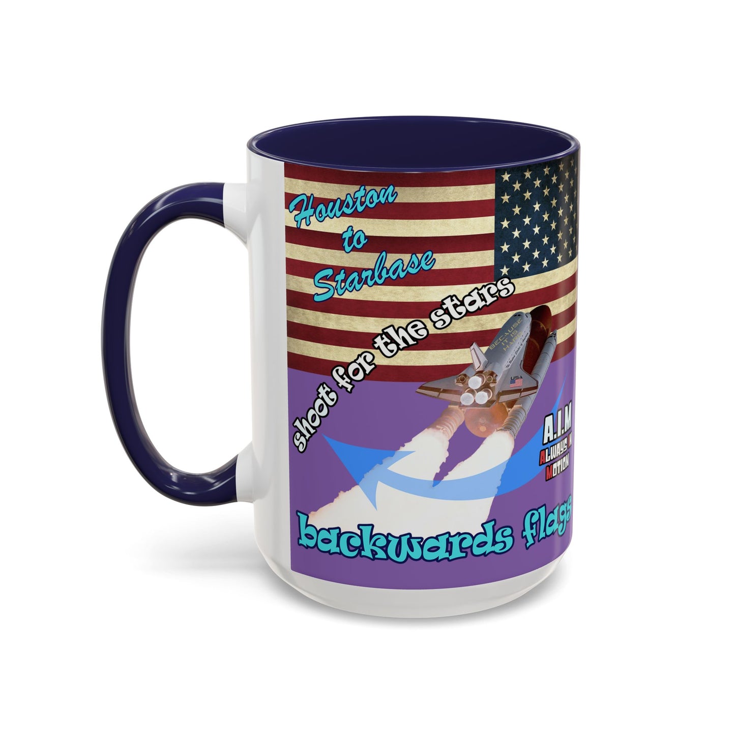shoot for the stars - Accent Mug (light purple)