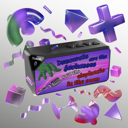 donkeys and elephants - Jabba Bluetooth Speaker (purple-pink wave)
