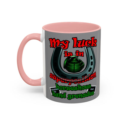 my luck - Accent Mug (grey)