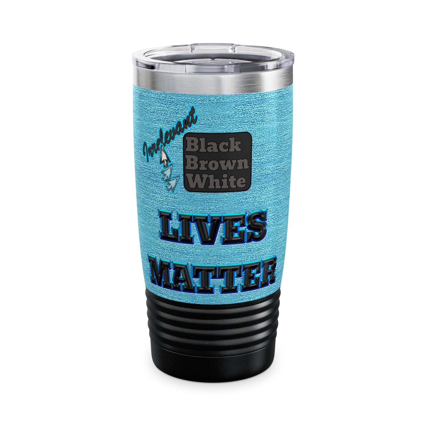 irrelevant - Ringneck Tumbler, 20oz (faded blue)
