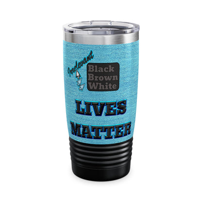 irrelevant - Ringneck Tumbler, 20oz (faded blue)