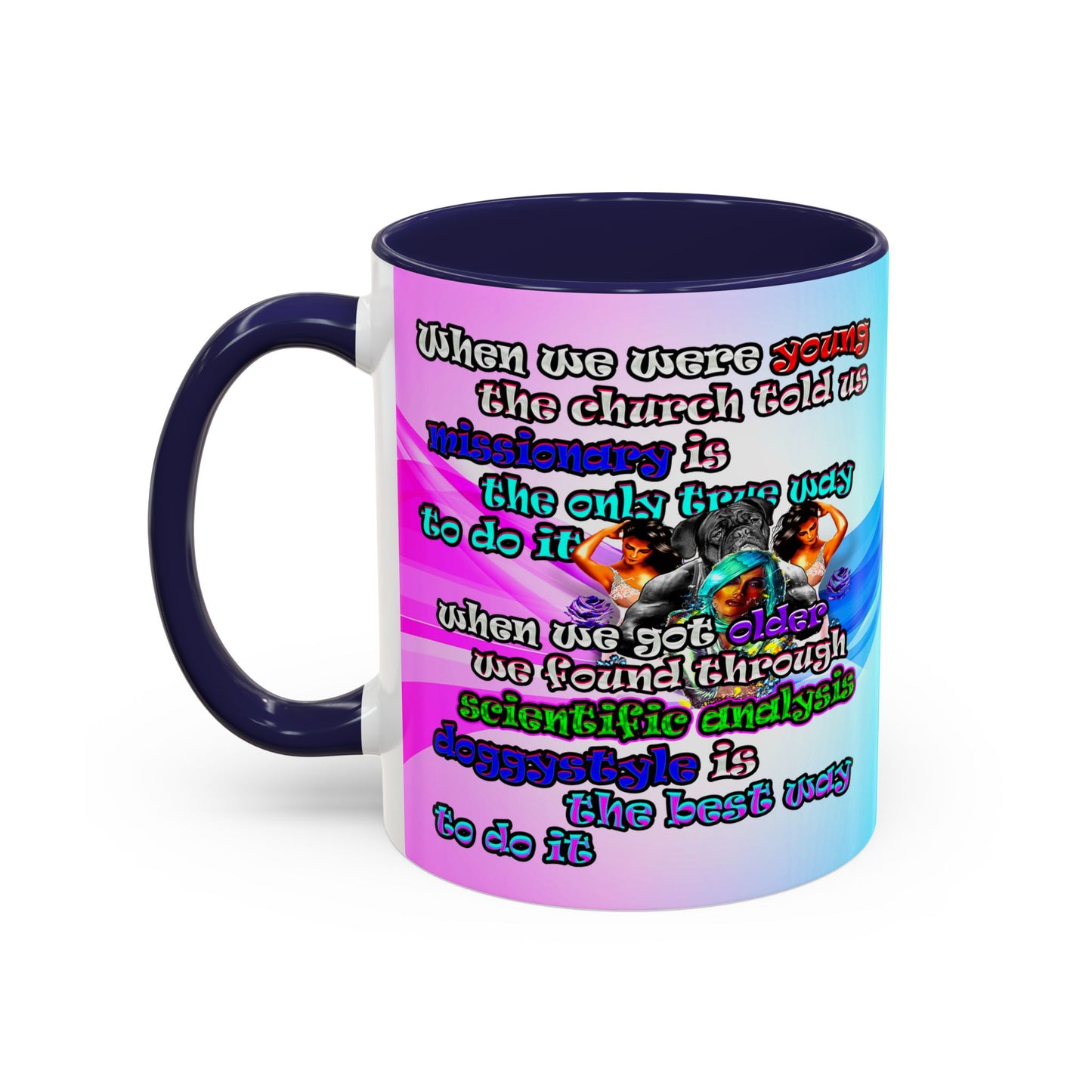 doggystyle - Accent Mug (light blue-pink wave)
