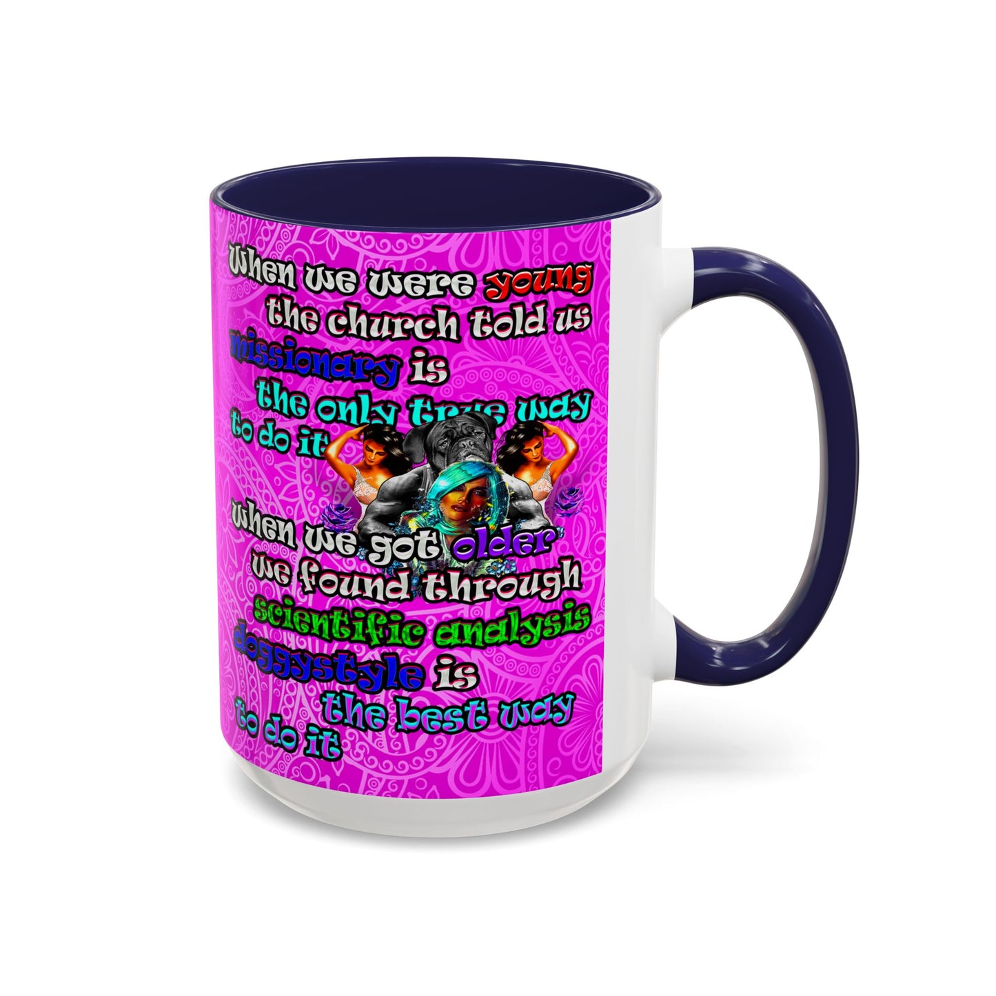 doggystyle - Accent Mug (pink swirl)