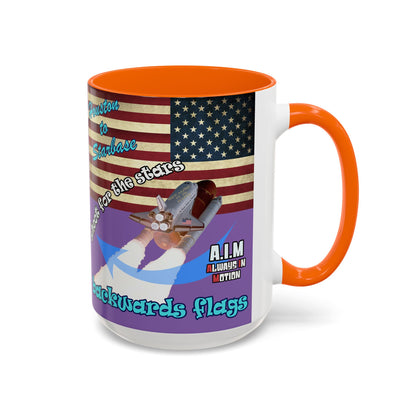 shoot for the stars - Accent Mug (light purple)
