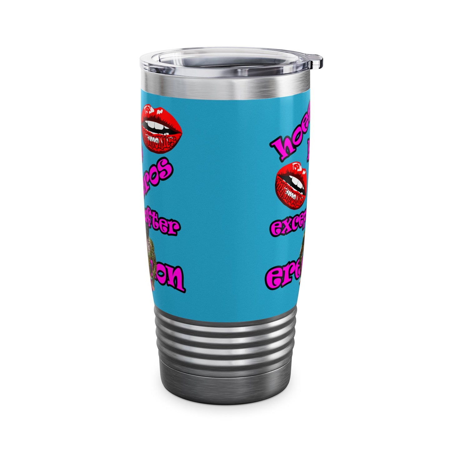 hoes b4 bros - Ringneck Tumbler, 20oz (turquoise)