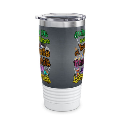 the bum's shit - Ringneck Tumbler, 20oz (grey-light grey)