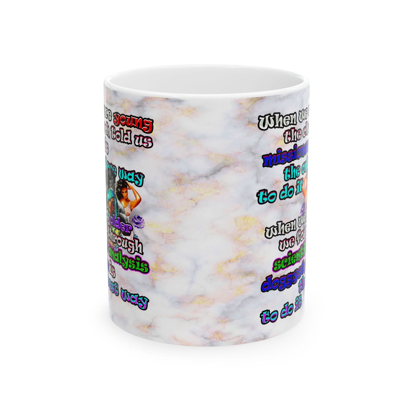 doggystyle - White Mug (white marble)