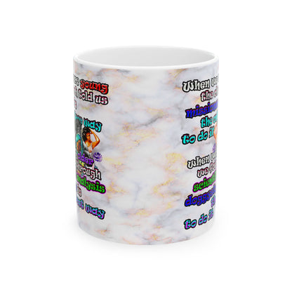 doggystyle - White Mug (white marble)