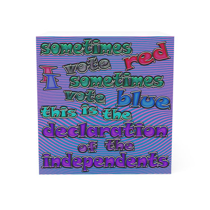 declaration of the independents - note cube (light blue-purple wave)