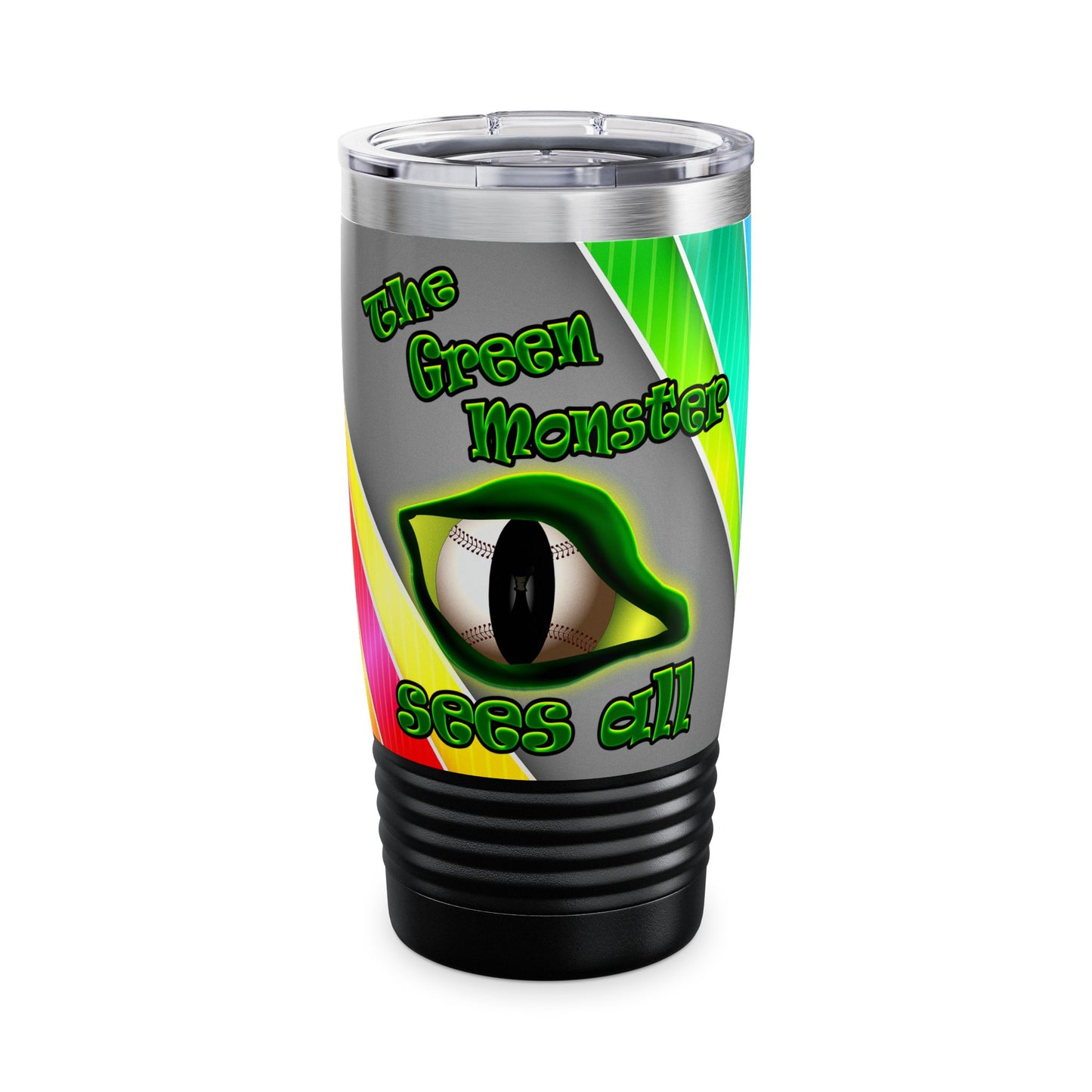 green monster - Ringneck Tumbler, 20oz (rainbow split)