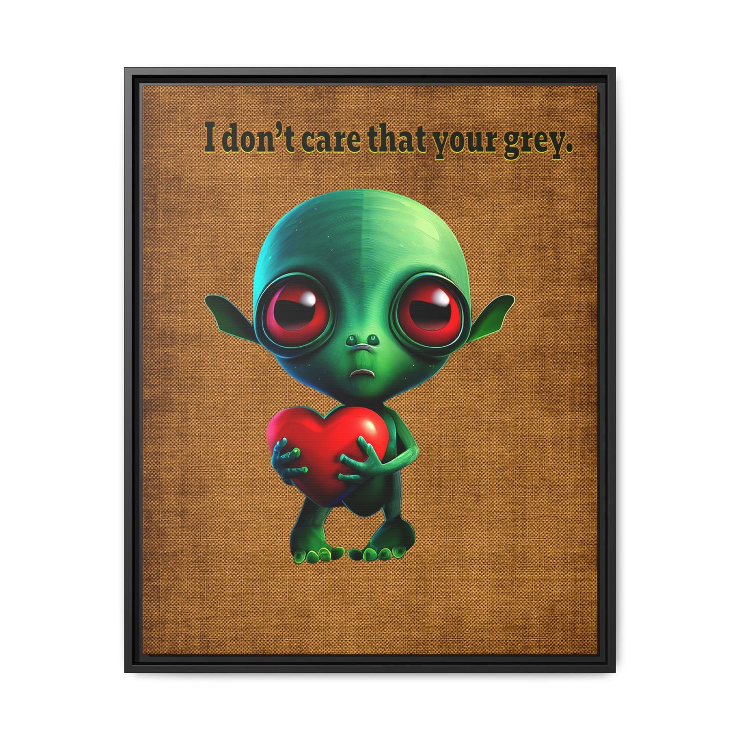 I don't care that your grey - framed canvas art (brown papyrus)