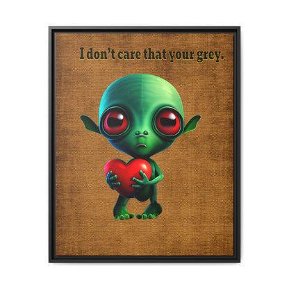 I don't care that your grey - framed canvas art (brown papyrus)