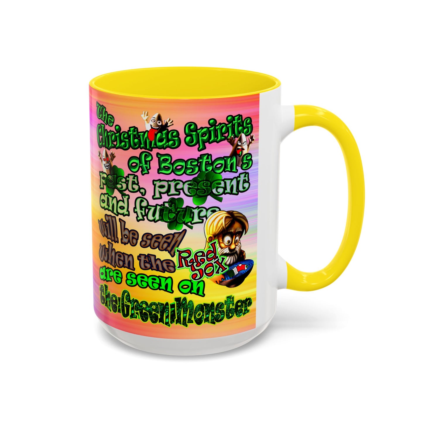 christmas spirits of boston - Accent Mug (color blur)