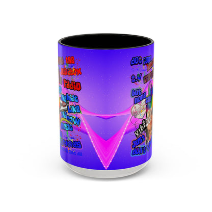 drop the beat - Accent Mug (purple-pink wave)