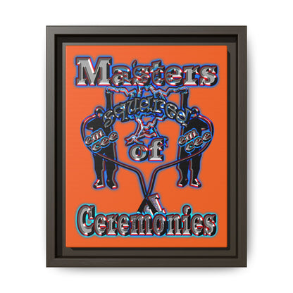 em cee squared - framed canvas art (orange)
