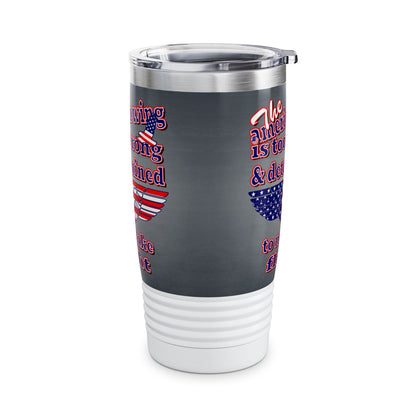 american wing - Ringneck Tumbler, 20oz (grey-light grey)