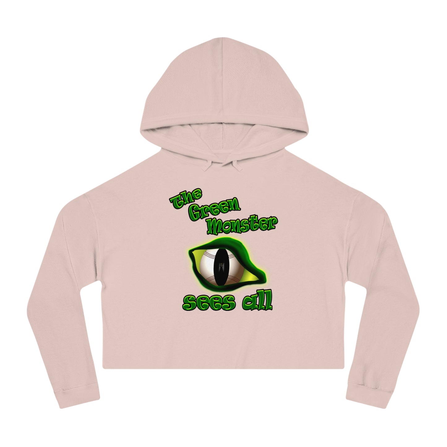green monster - Women’s Cropped Hooded Sweatshirt