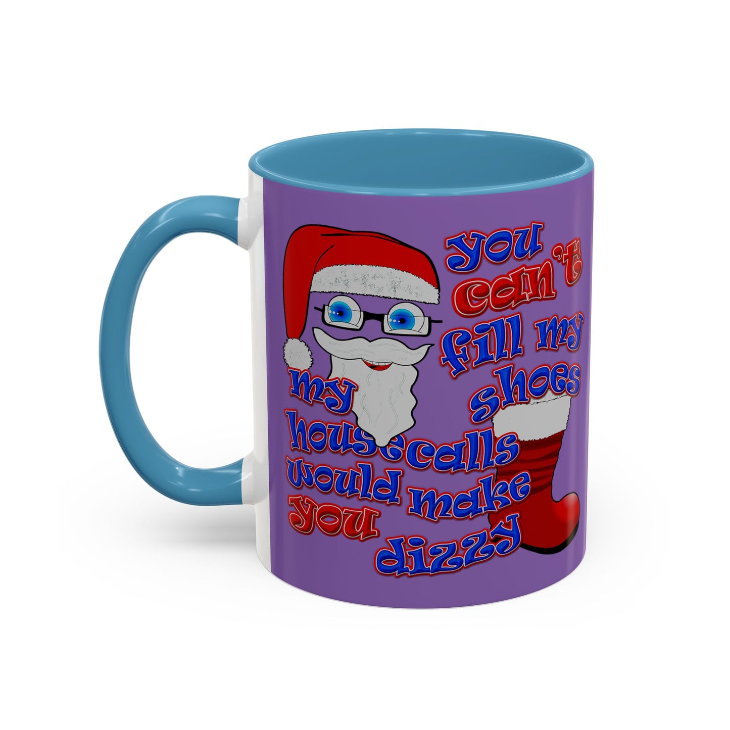 santa's shoes - Accent Mug (light purple)
