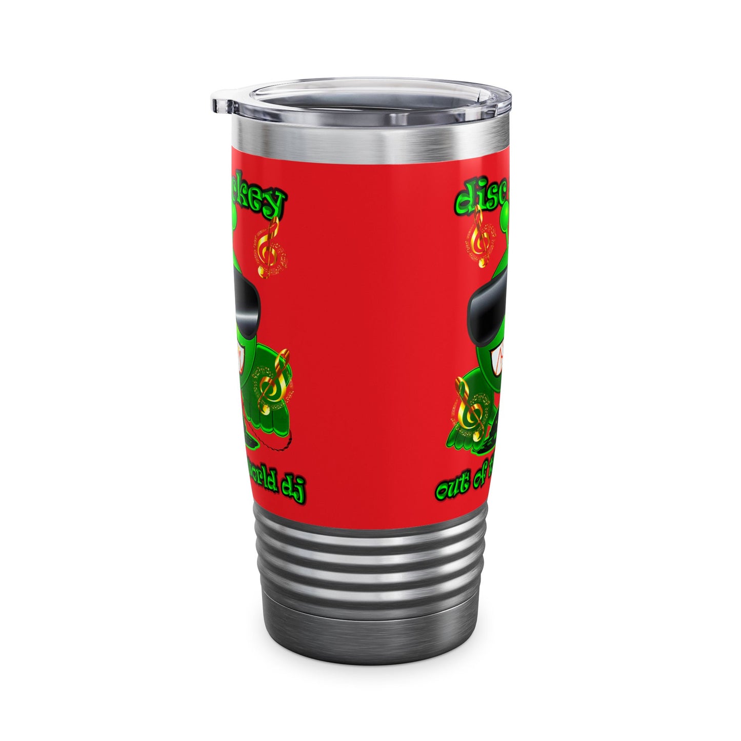 disc jockey - Ringneck Tumbler, 20oz (red)