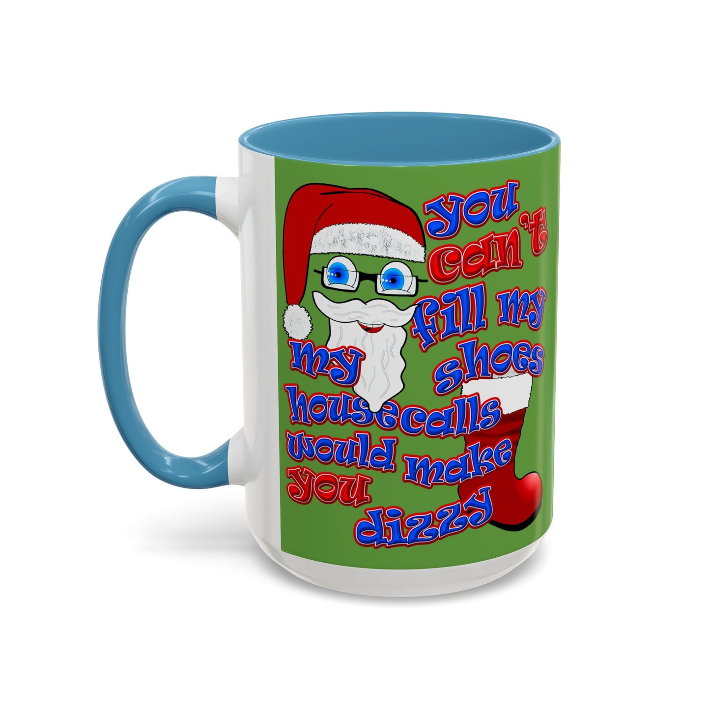 santa's shoes - Accent Mug (green)