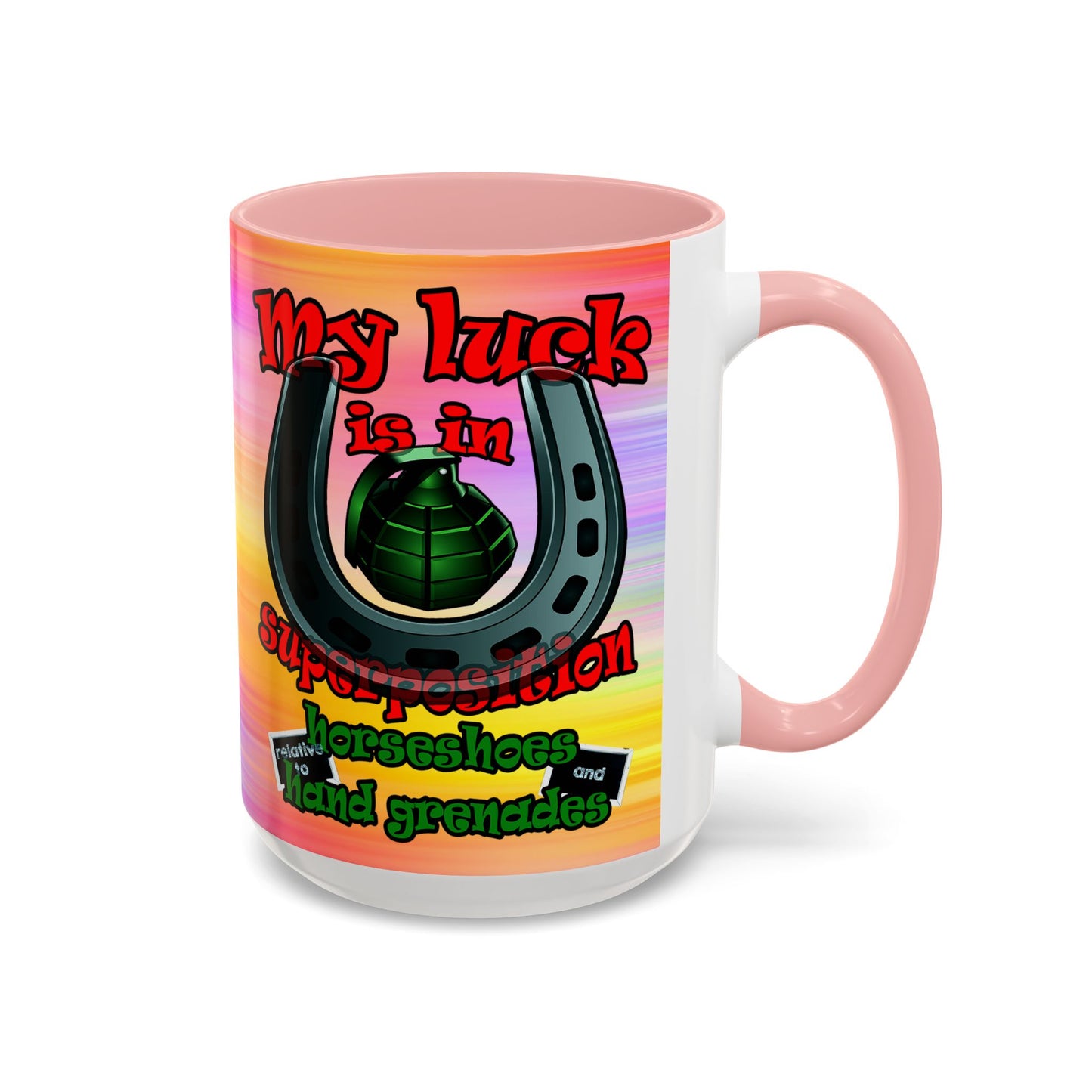 my luck - Accent Mug (color blur)