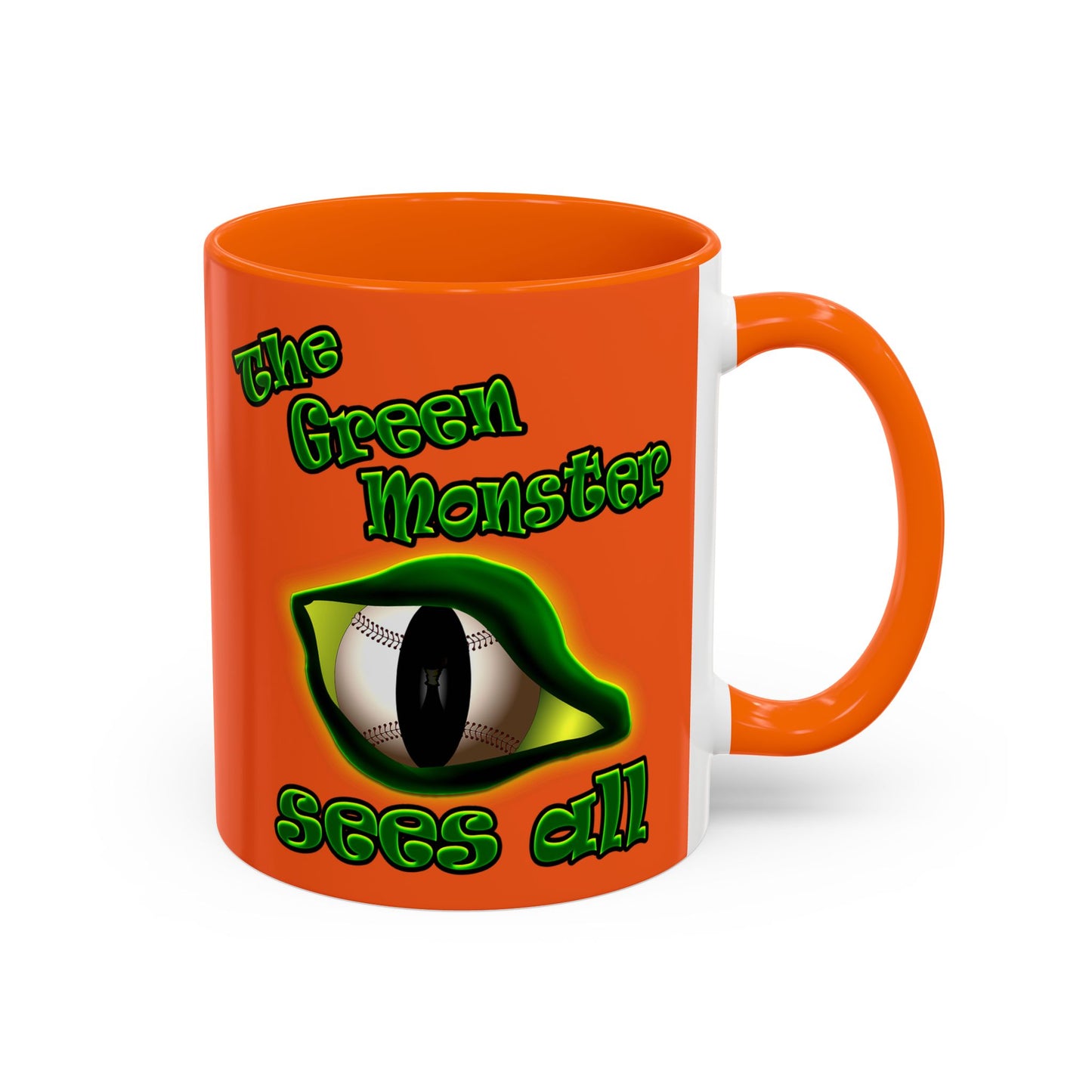 green monster - Accent Mug (orange)