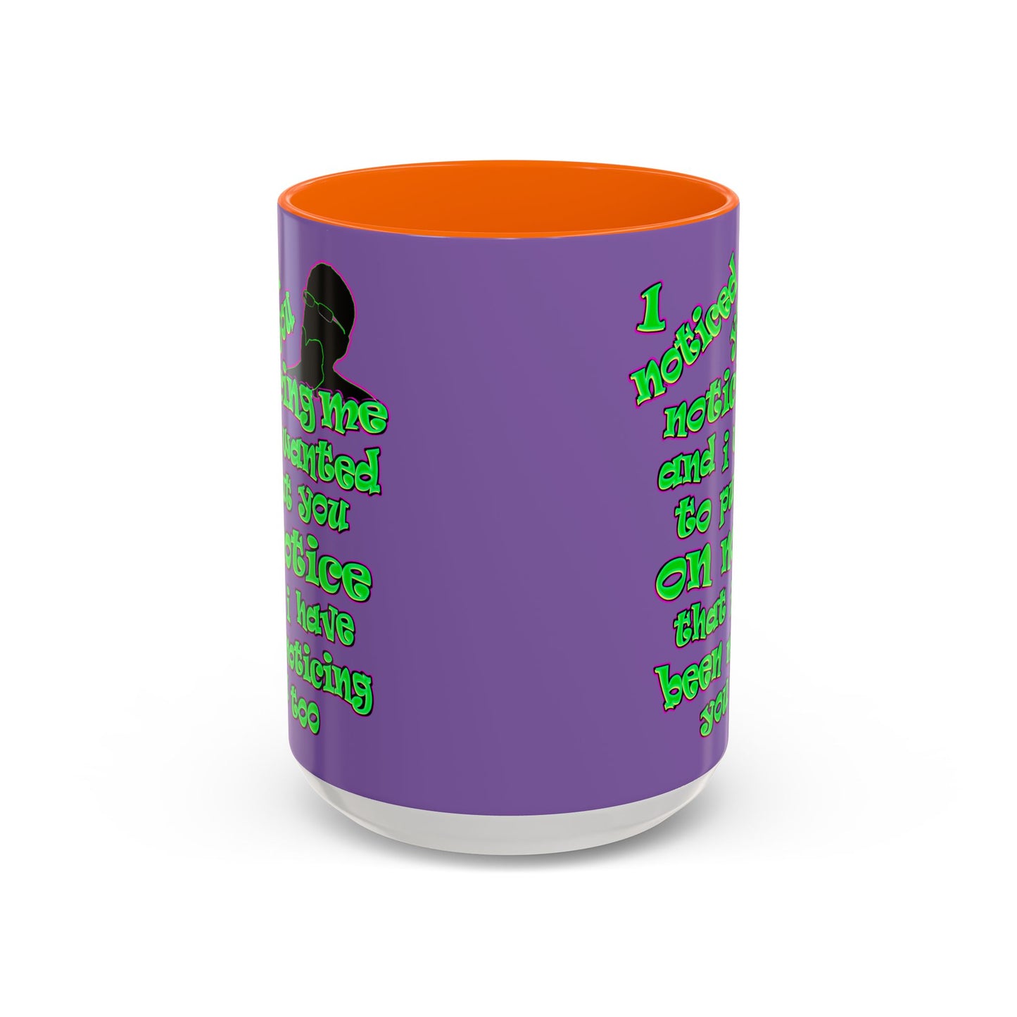 noticed you noticing - Accent Mug (light purple)
