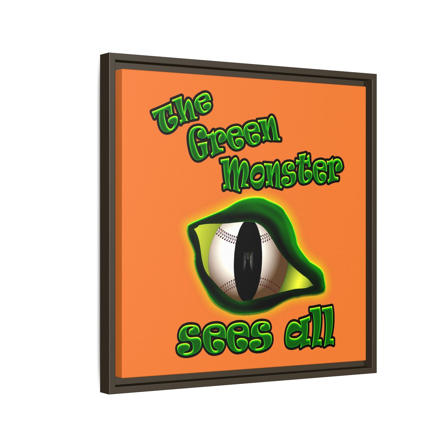 green monster - framed canvas art (crusta)
