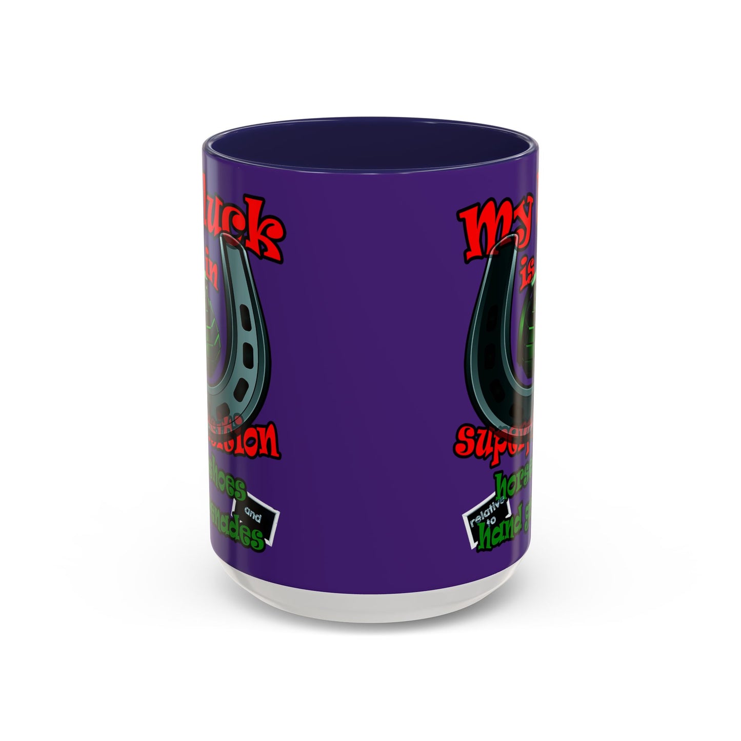 my luck - Accent Mug (purple)