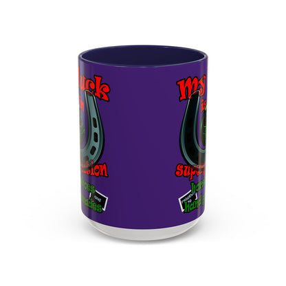 my luck - Accent Mug (purple)