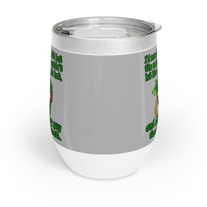 turtle race - Chill Wine Tumbler (light grey)