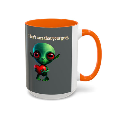 I don't care that your grey - Accent Mug (dark grey)
